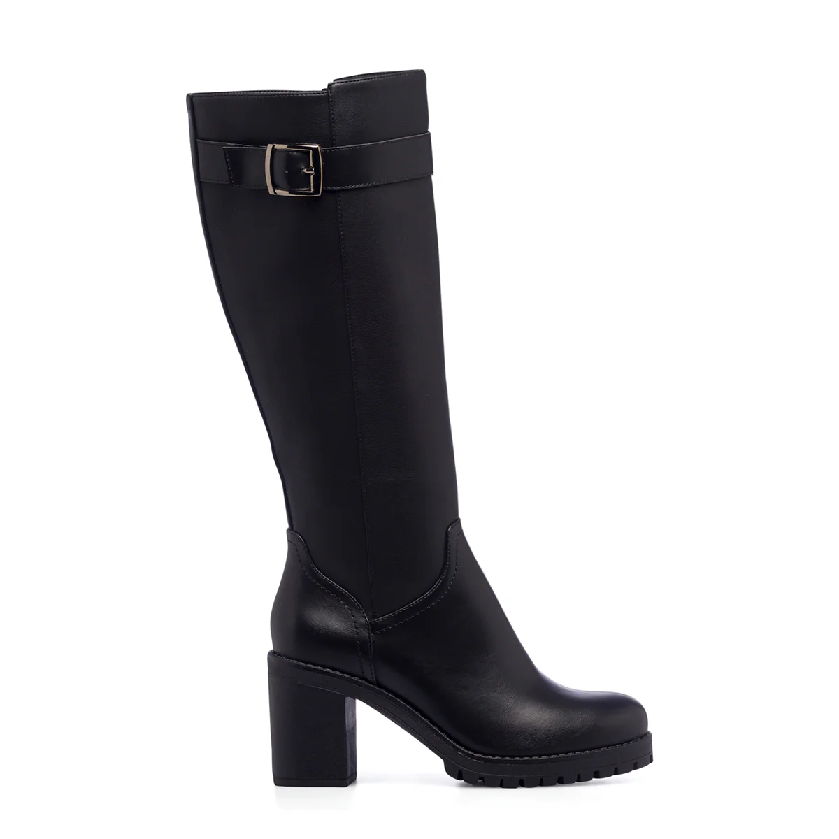 Stivali neri da donna con tacco 7 cm e cinturino Lora Ferres - Image 7