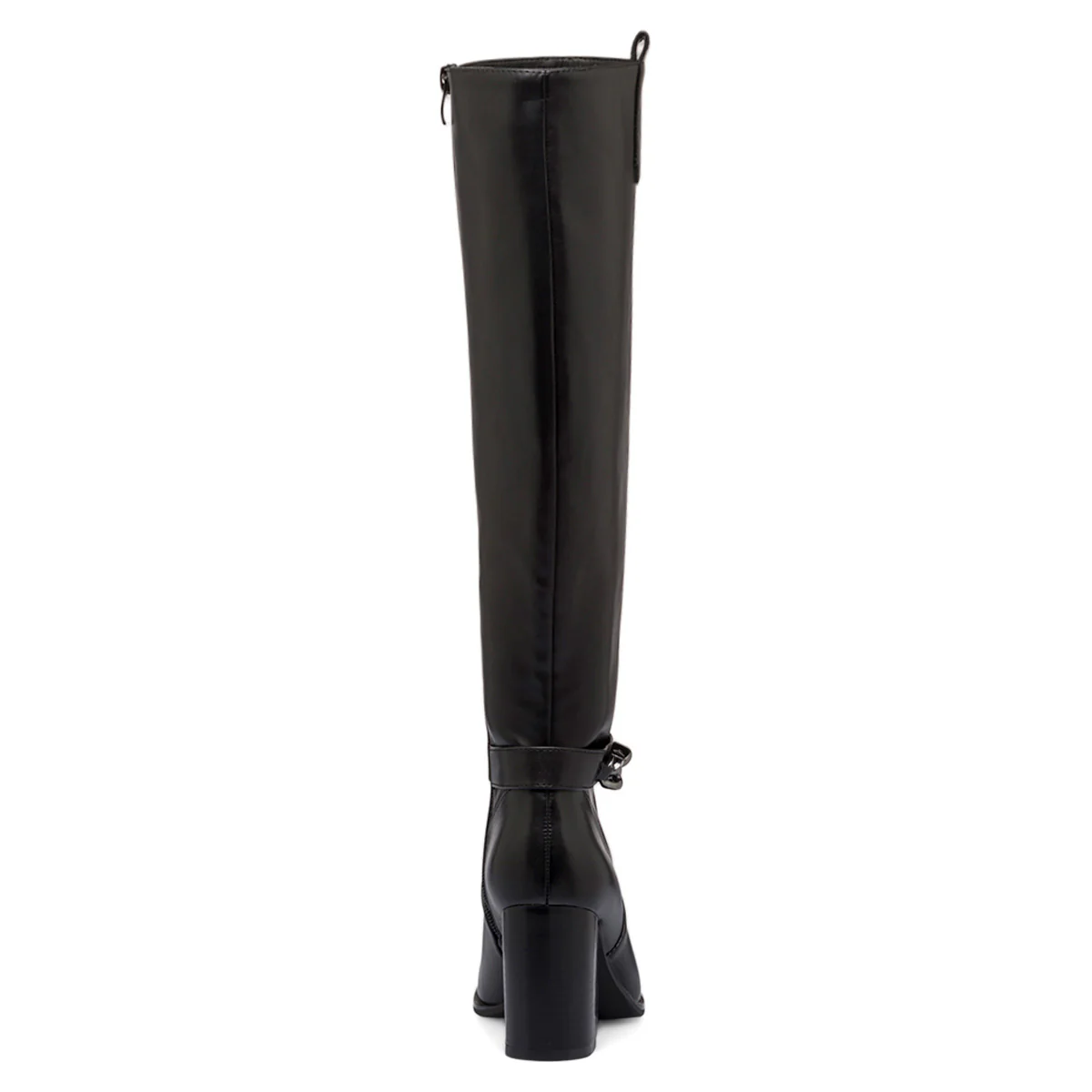Stivali neri da donna con tacco 8 cm e catenina Lora Ferres - Image 4