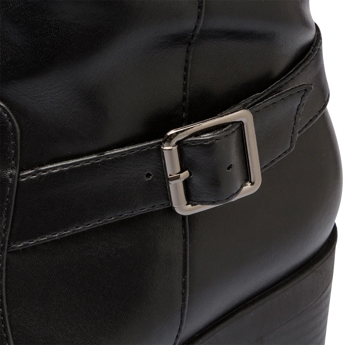 Stivali alti neri da donna con tacco 8 cm e cinturino Swish Jeans - Image 7