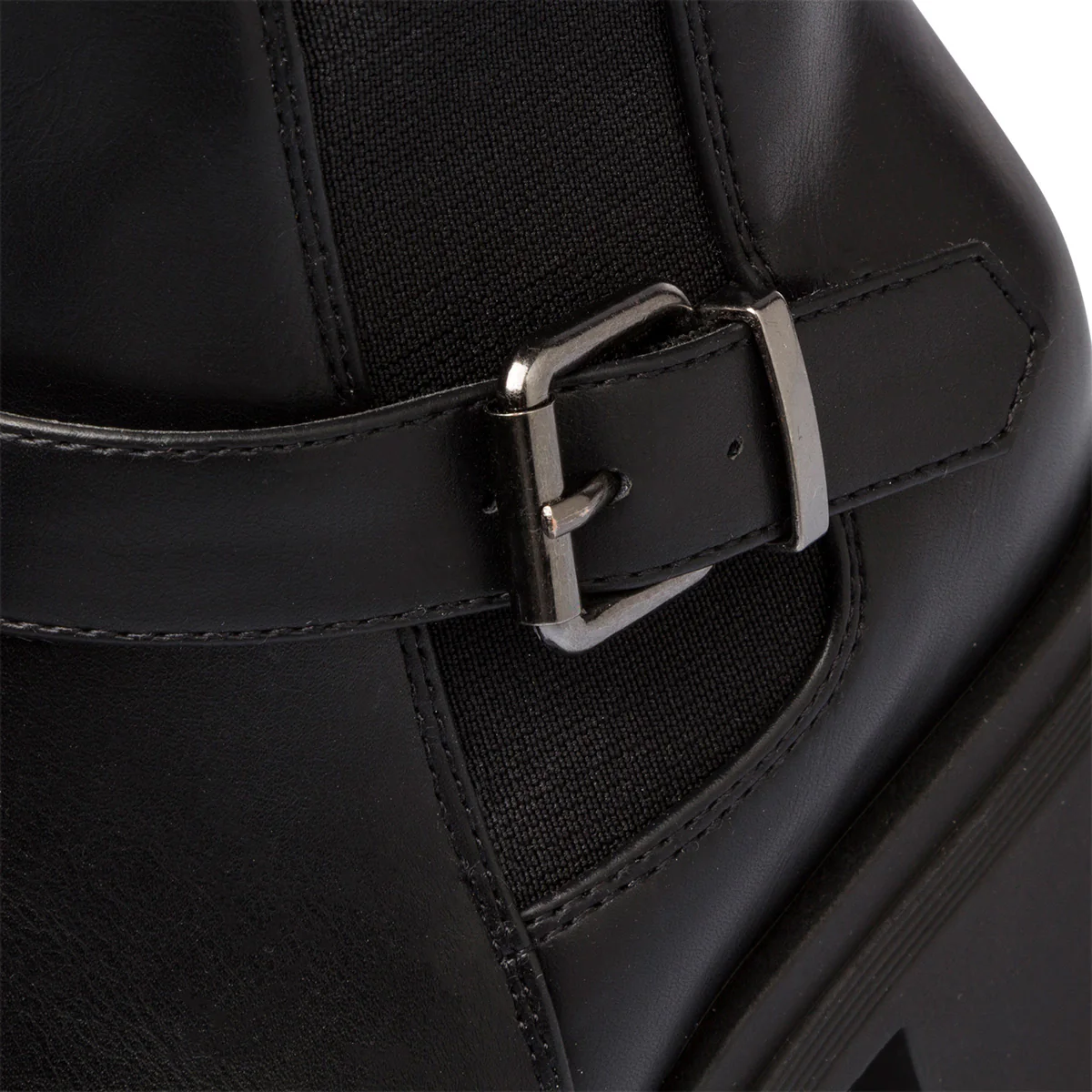 Stivali neri da donna con tacco 8 cm e cinturino Swish Jeans - Image 7
