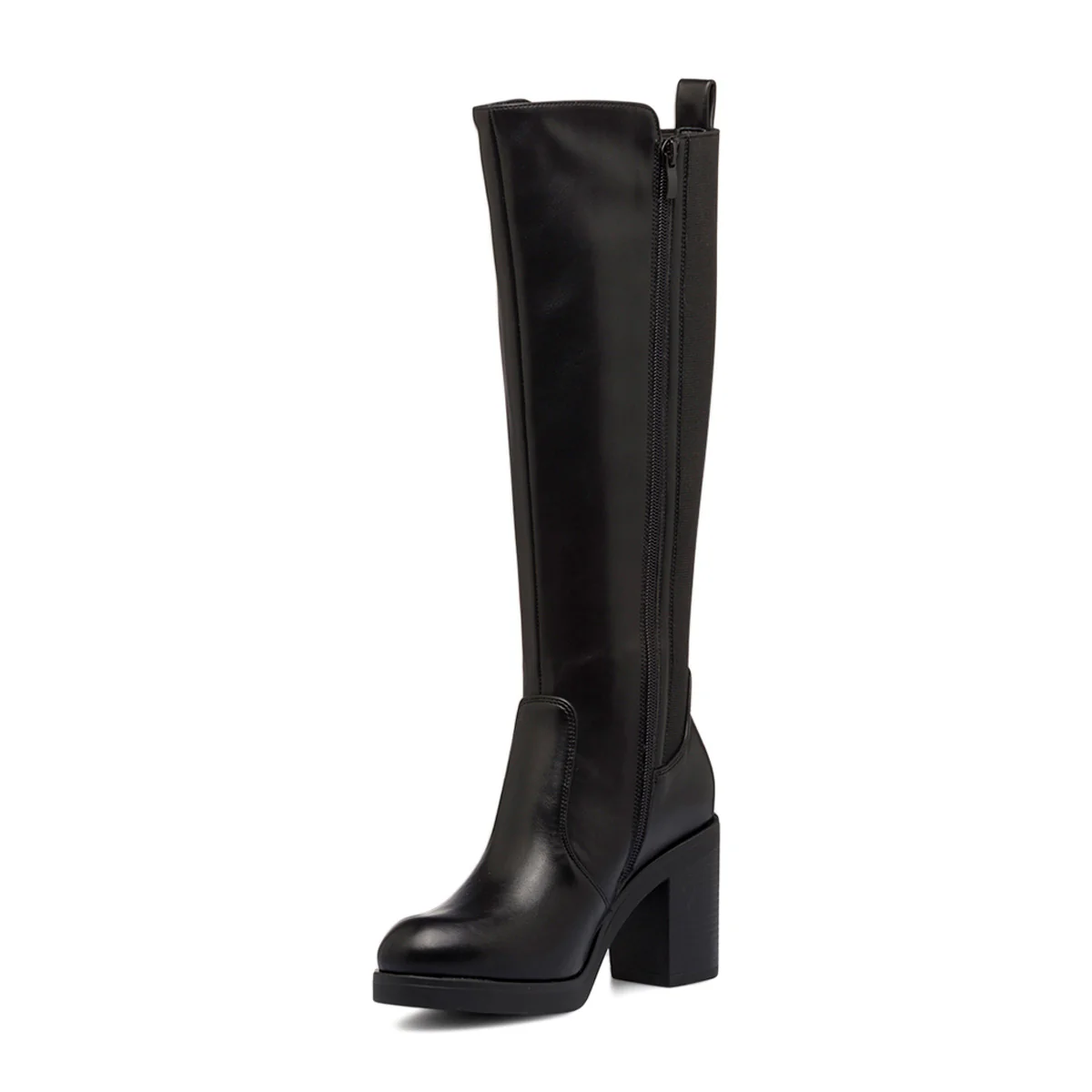 Stivali neri da donna con tacco 9 cm e zip Lora Ferres - Image 5