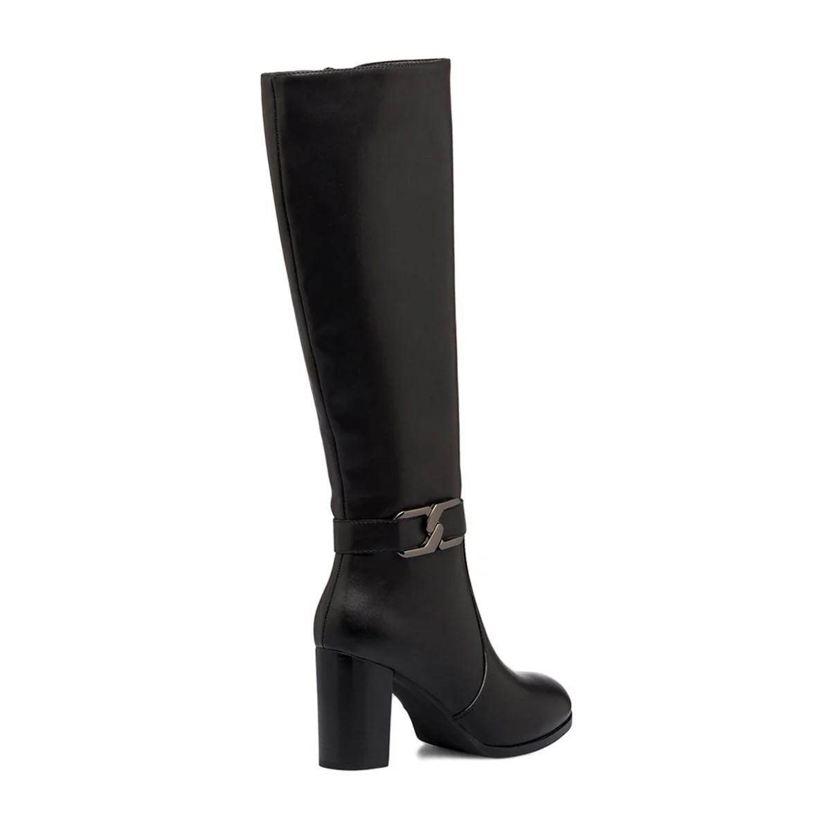 Stivali alti neri da donna con tacco a blocco 8 cm e morsetto Lora Ferres - Image 3