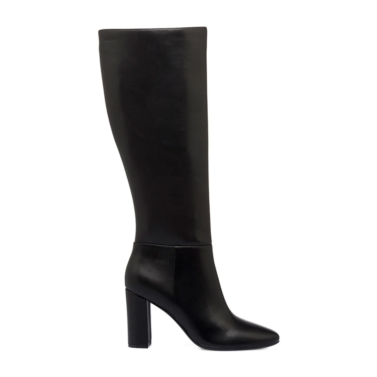Stivali alti neri da donna con zip e tacco a blocco 9 cm Lora Ferres