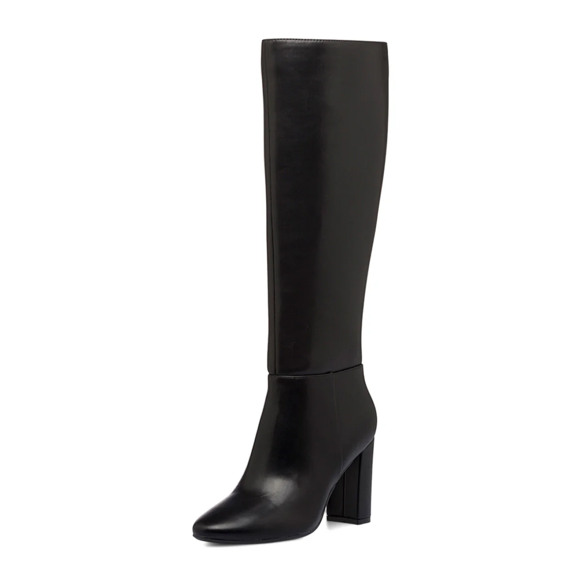 Stivali alti neri da donna con zip e tacco a blocco 9 cm Lora Ferres - Image 2