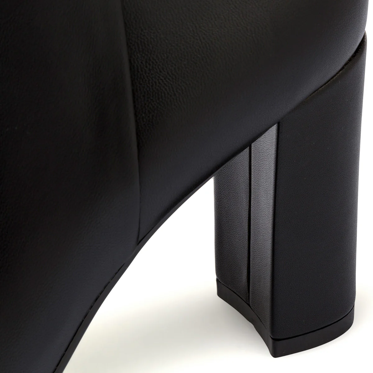 Stivali alti neri da donna con zip e tacco a blocco 9 cm Lora Ferres - Image 7