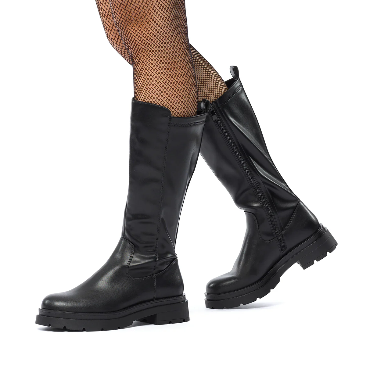 Stivali neri da donna con zip laterale e suola chunky Lora Ferres - Image 3
