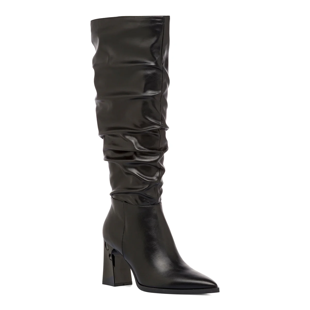 Stivali slouchy alti neri da Donna con tacco 8 cm Lora Ferres - Image 2