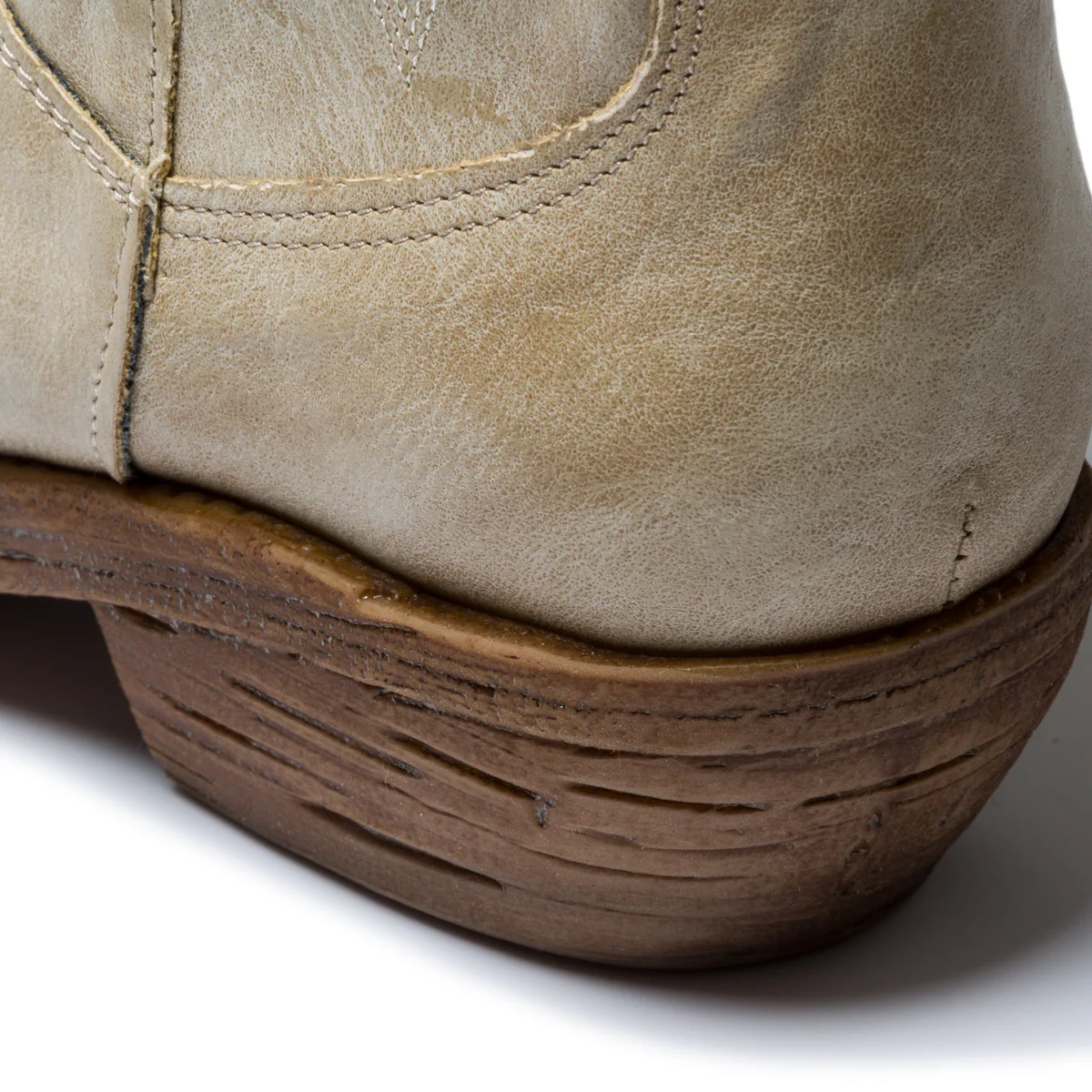 Stivali texani beige in similpelle scamosciata Primopiano - Image 7