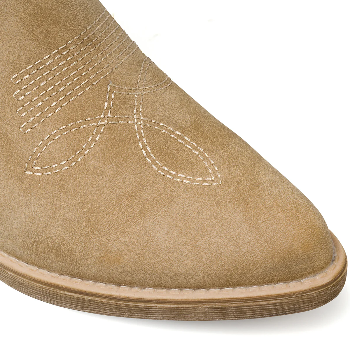 Stivali texani camperos da donna con trafori e zip Lora Ferres Kaki - Image 6