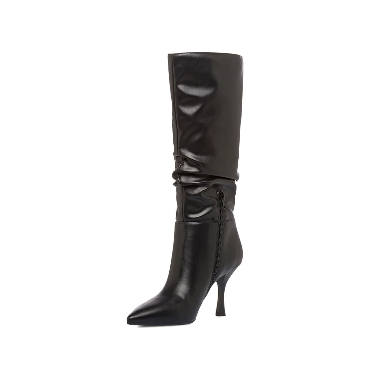 Stivali alti slouchy neri da Donna con tacco 7,5 cm Lora Ferres - Image 8