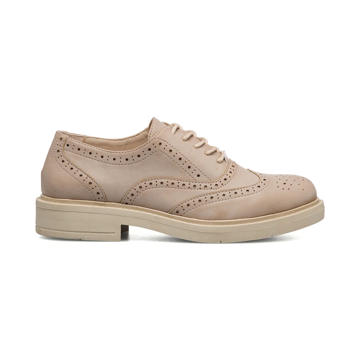 Stringate beige da donna con dettagli brogue Lora Ferres
