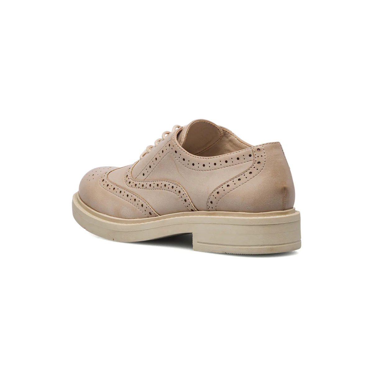Stringate beige da donna con dettagli brogue Lora Ferres - Image 3