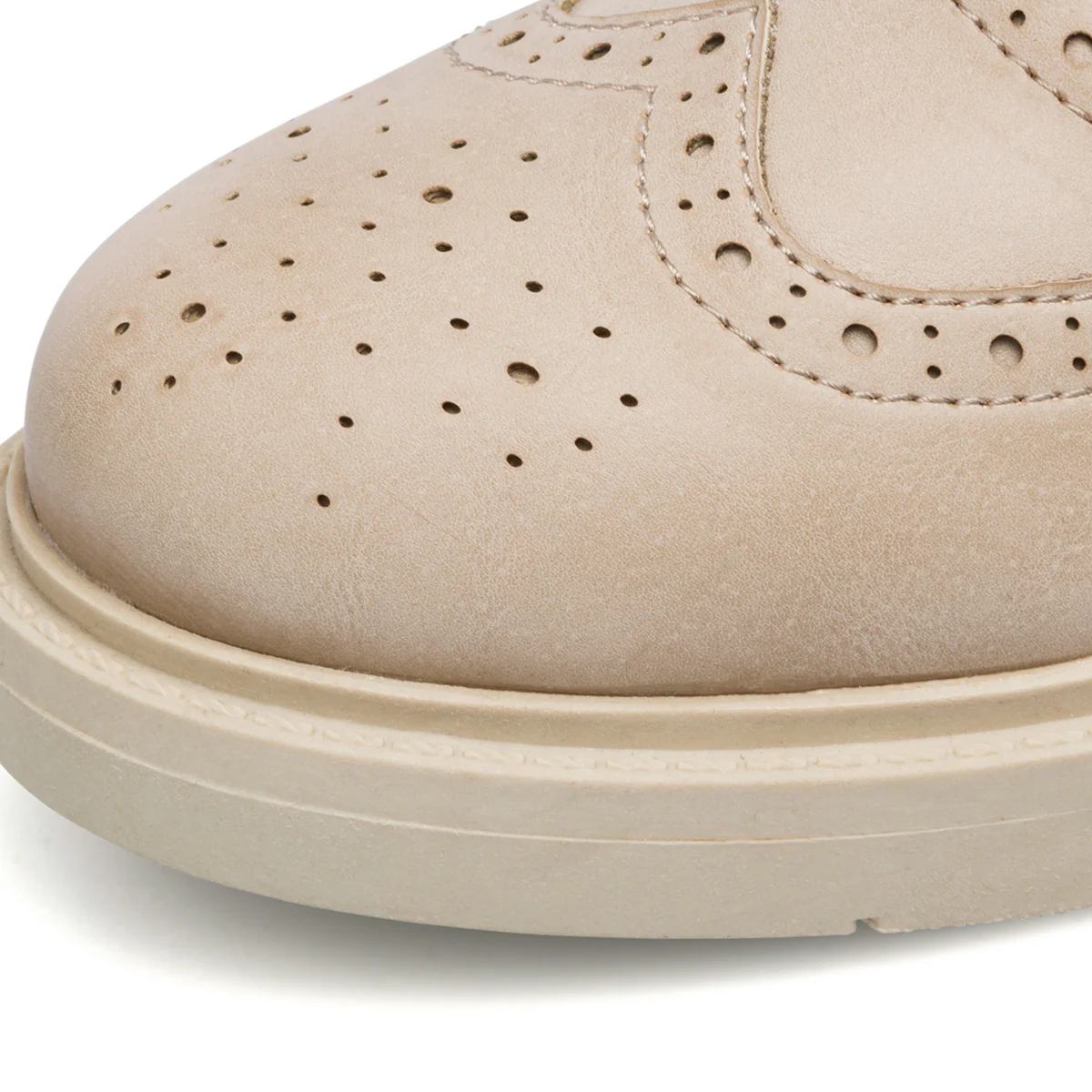 Stringate beige da donna con dettagli brogue Lora Ferres - Image 5