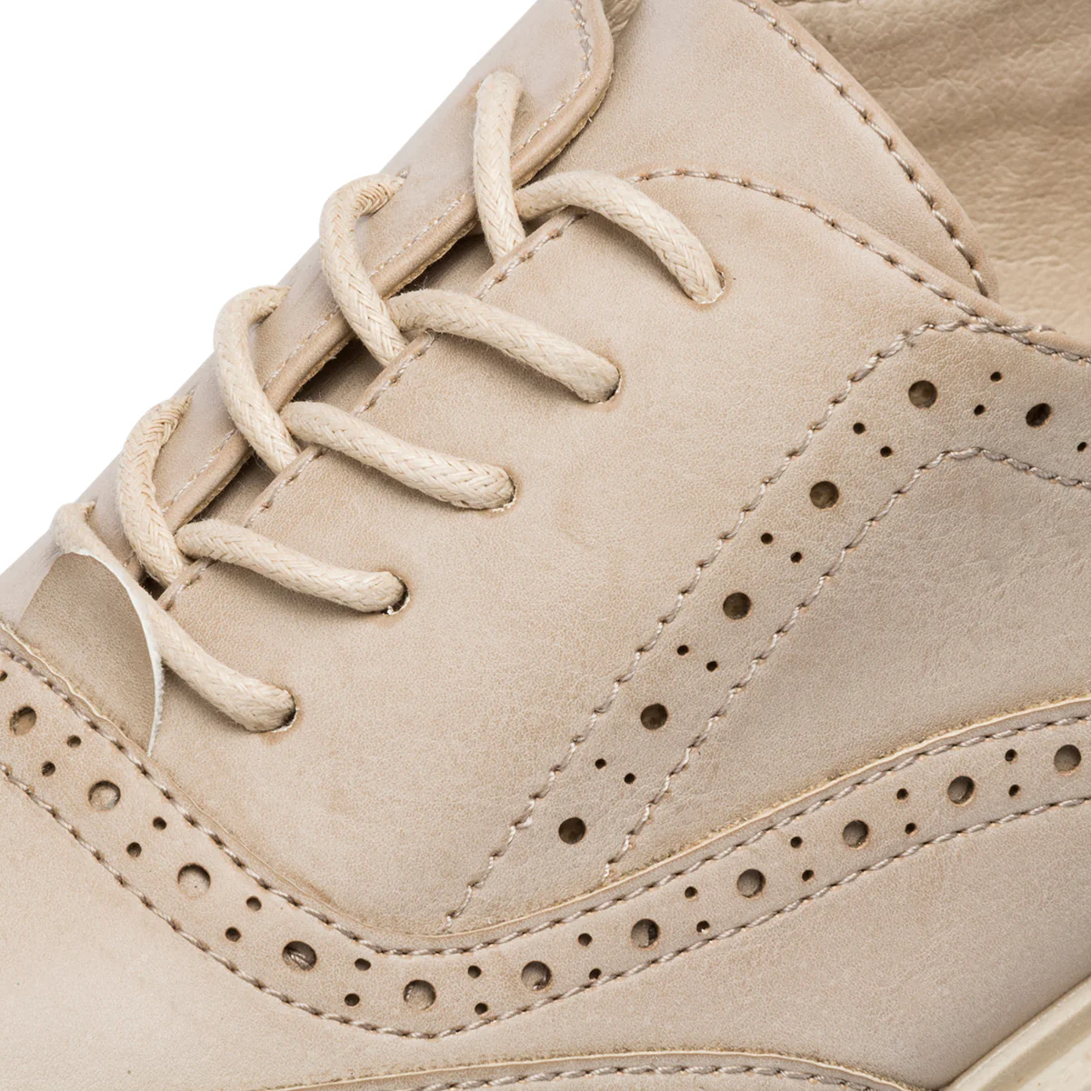Stringate beige da donna con dettagli brogue Lora Ferres - Image 6