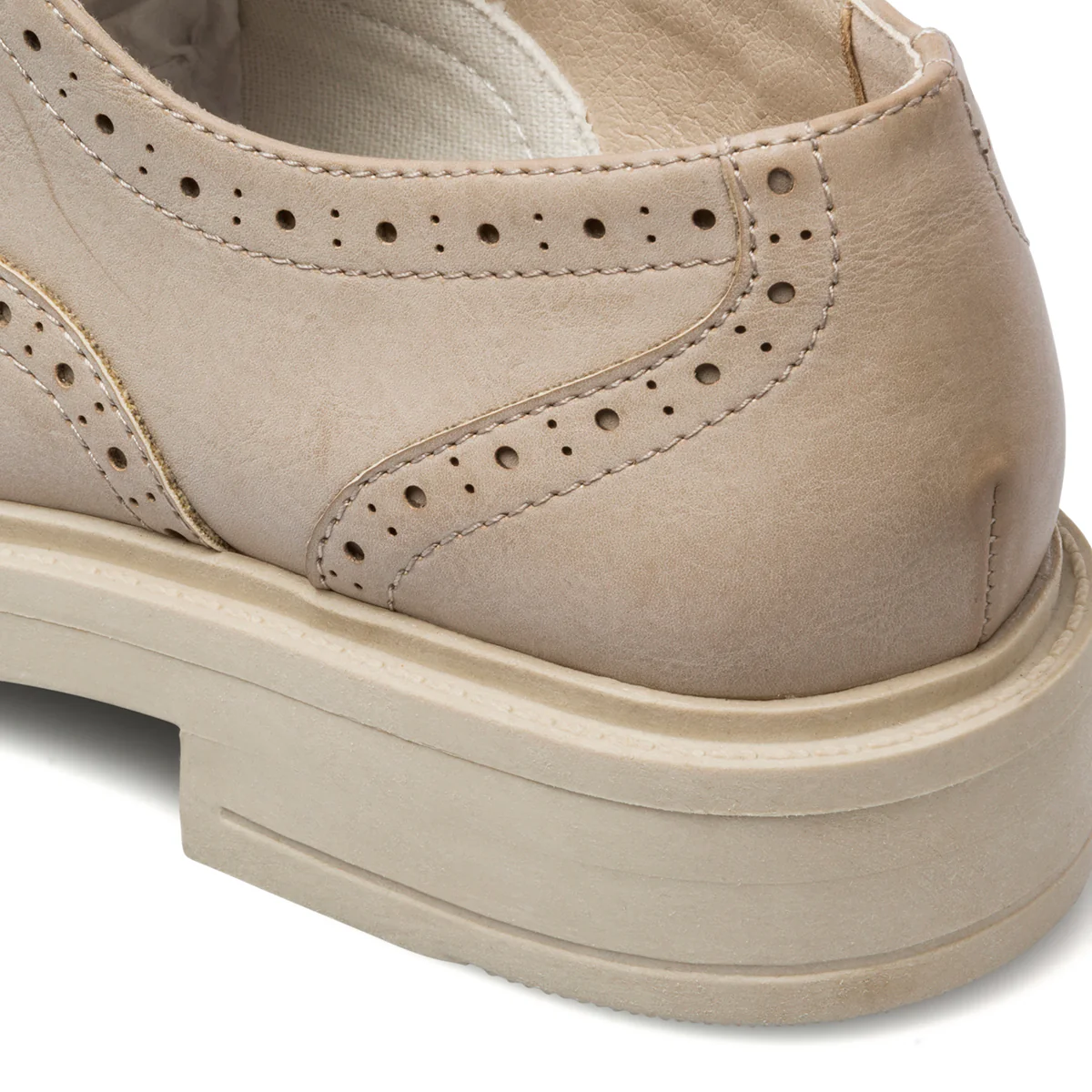 Stringate beige da donna con dettagli brogue Lora Ferres - Image 7