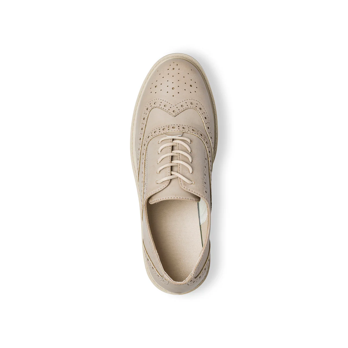 Stringate beige da donna con dettagli brogue Lora Ferres - Image 8