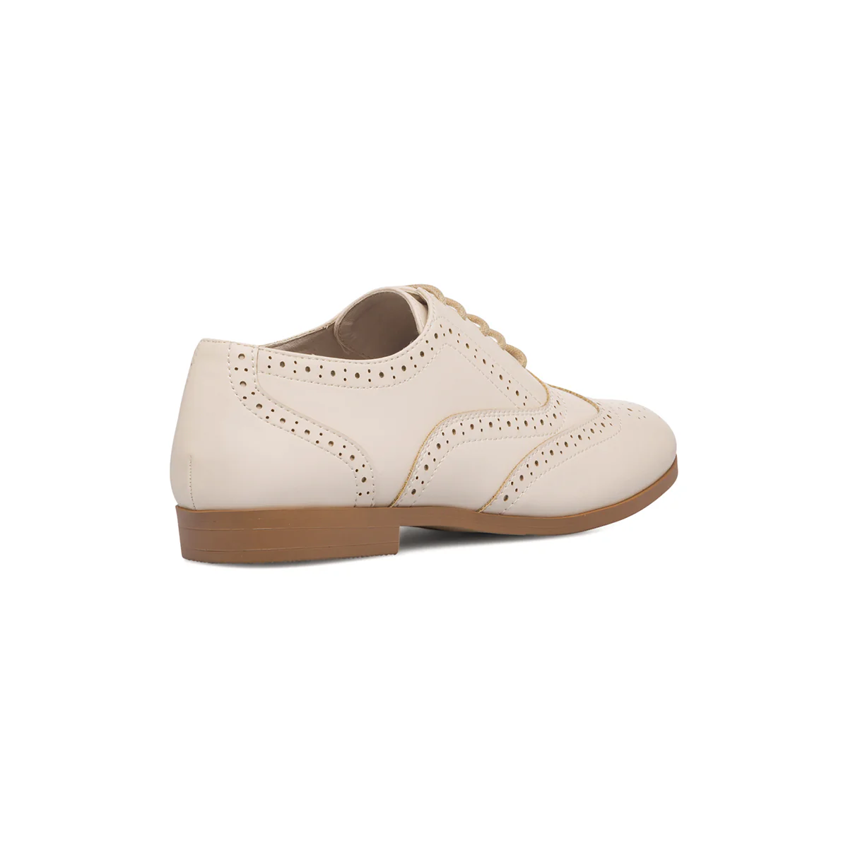 Stringate beige da donna con dettagli brogue Lora Ferres - Image 3