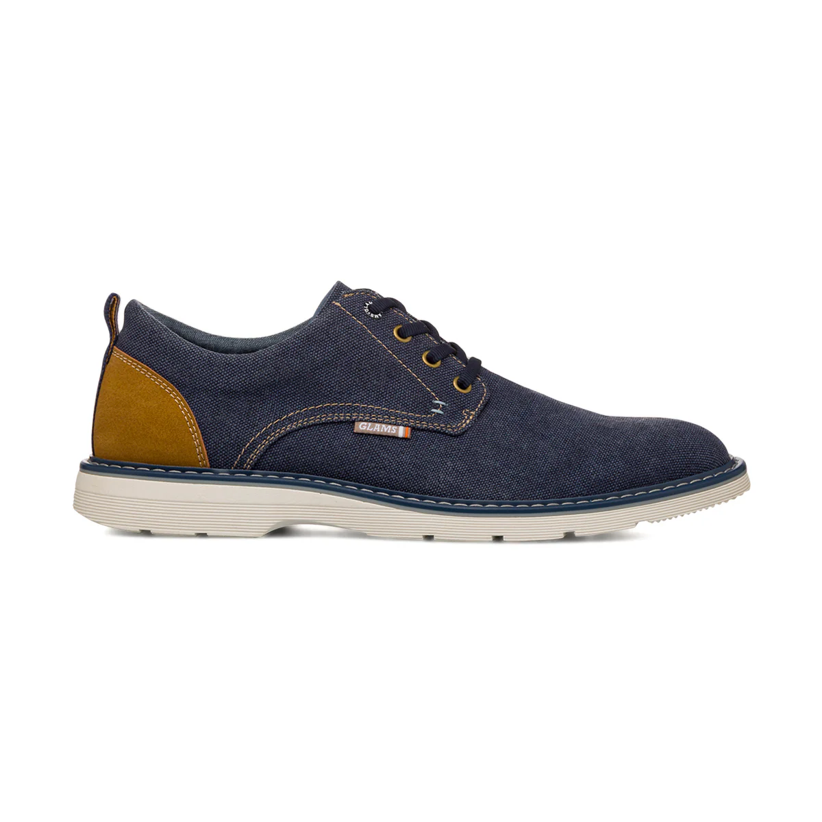 Stringate blu effetto denim da Uomo con allaccatura derby Glams