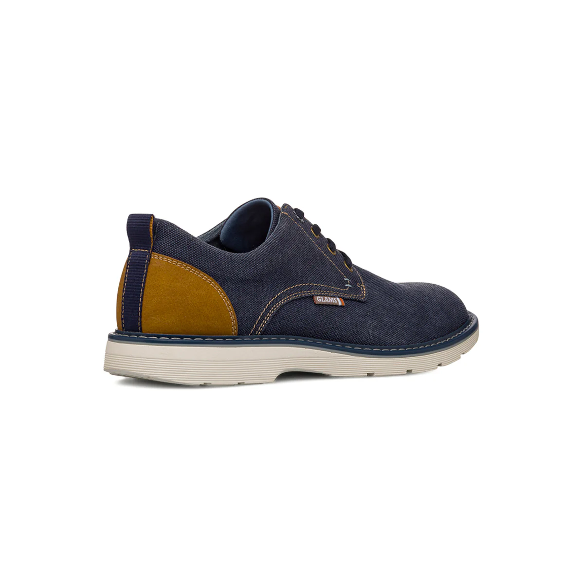 Stringate blu effetto denim da Uomo con allaccatura derby Glams - Image 3