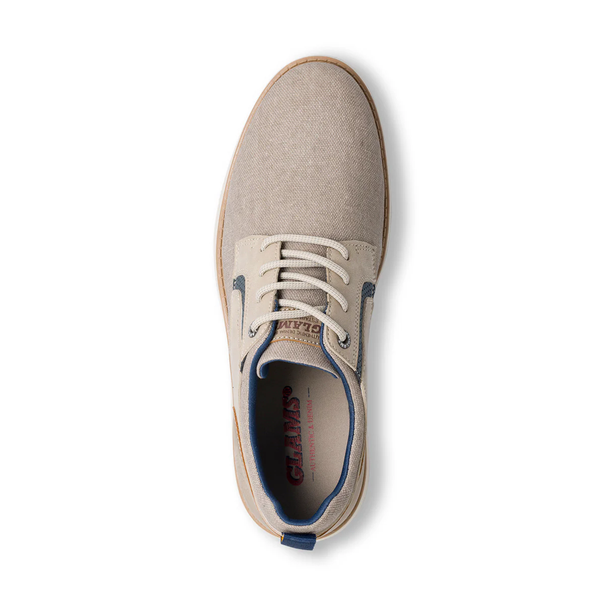 Stringate casual beige da uomo Glams - Image 4