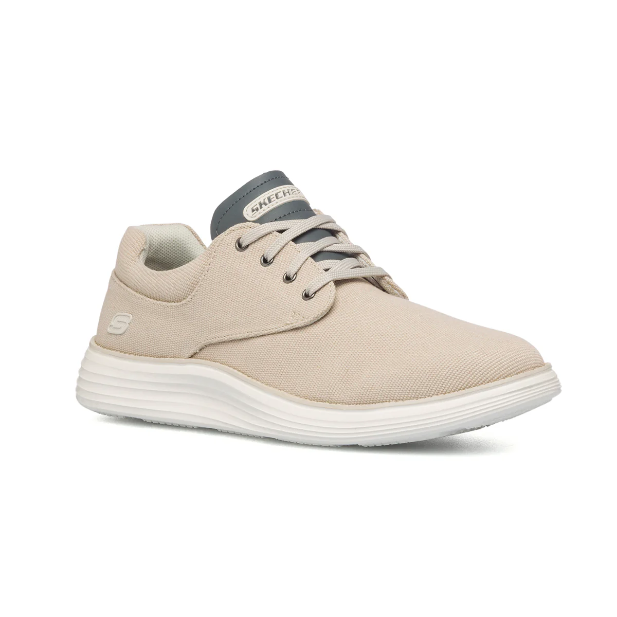 Stringate casual beige in tessuto Skechers Status 2.0 - Image 2
