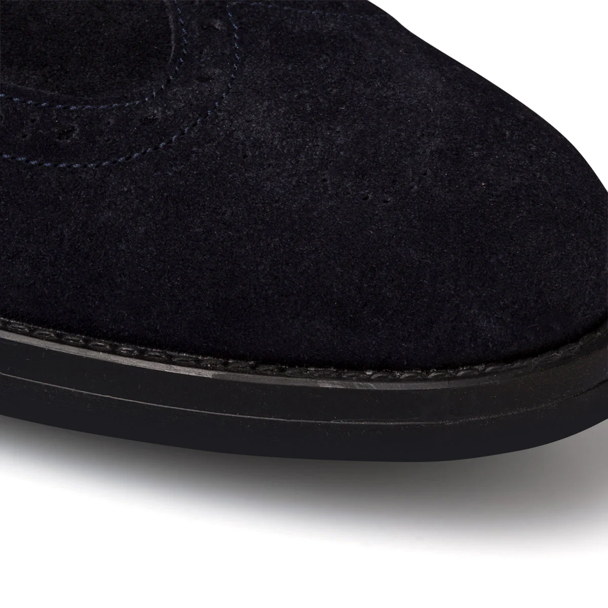 Stringate casual blu in pelle scamosciata da uomo con dettagli brogue Primopiano - Image 5