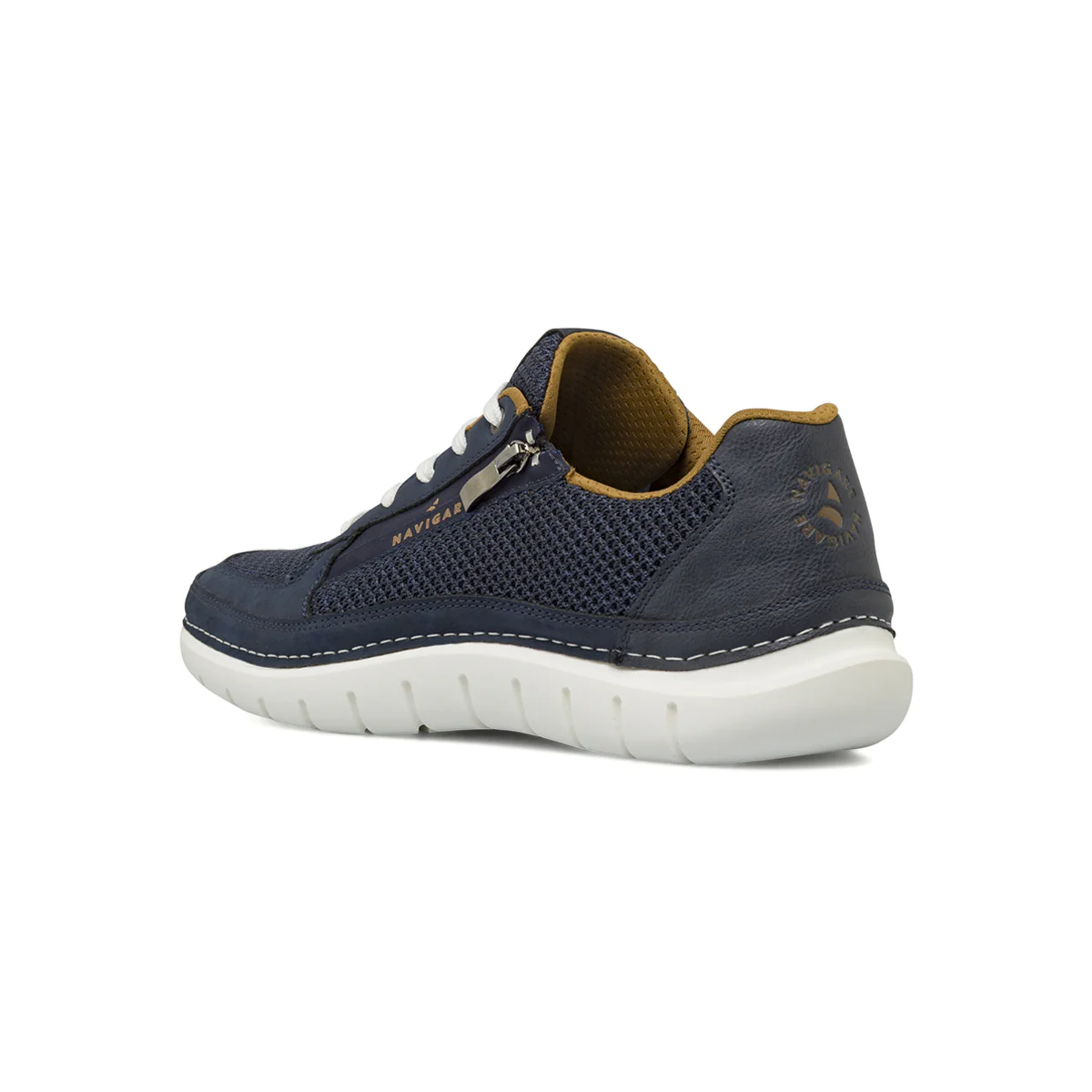Stringate casual Blu Uomo con inserti in mesh e zip laterale Navigare - Image 3