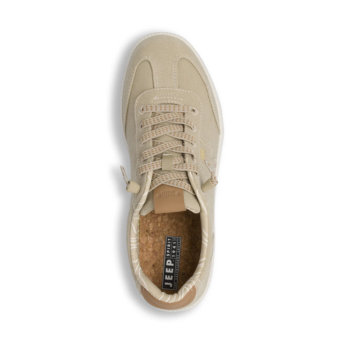 Stringate casual da Uomo beige in tessuto Jeep Spirit - Image 5