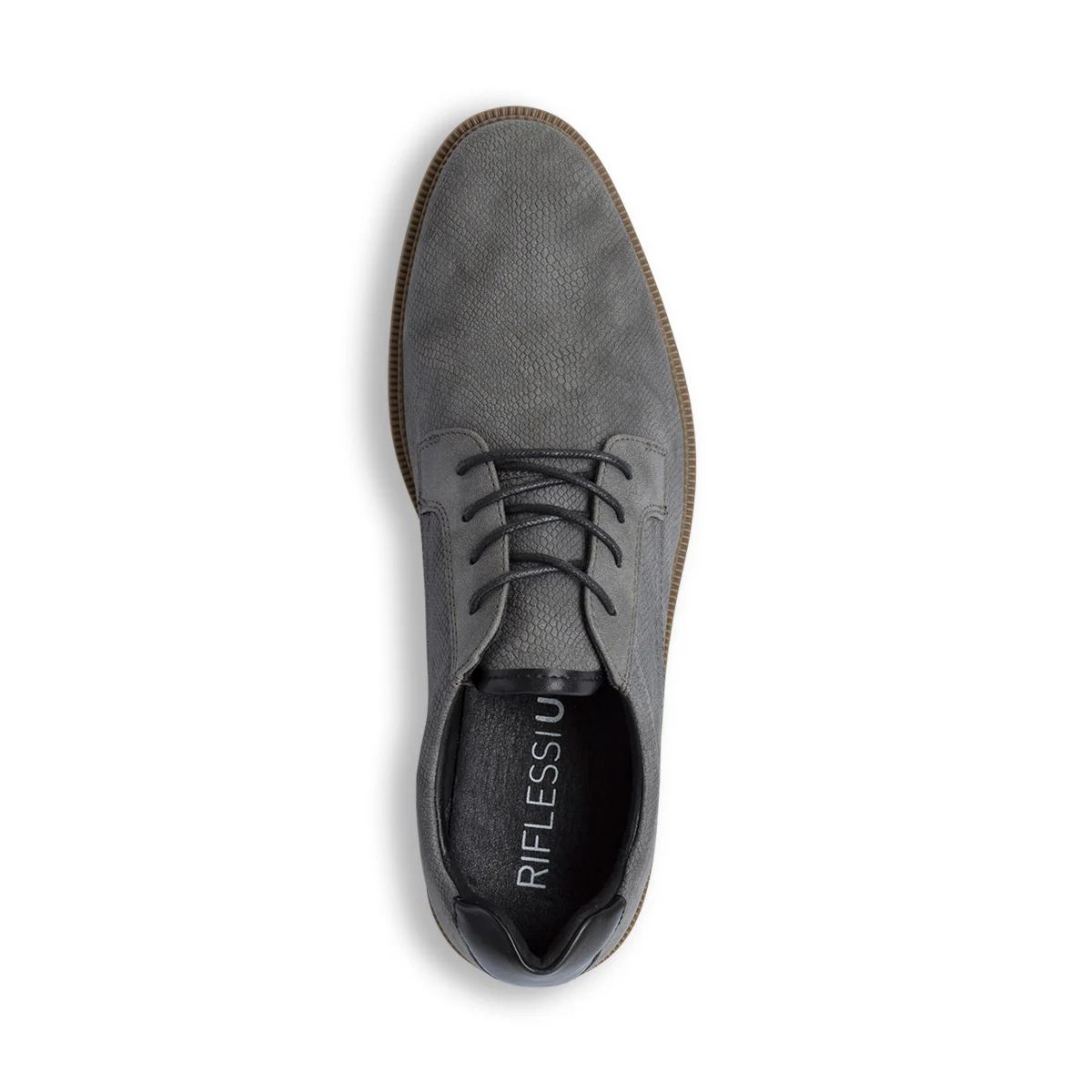 Stringate casual grigie da uomo con allacciatura Derby Riflessi Urbani - Image 5
