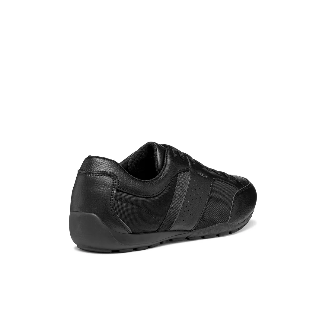 Stringate casual nere da Uomo con inserti in tessuto Geox - Image 4