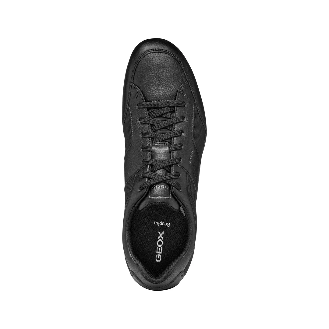 Stringate casual nere da Uomo con inserti in tessuto Geox - Image 5