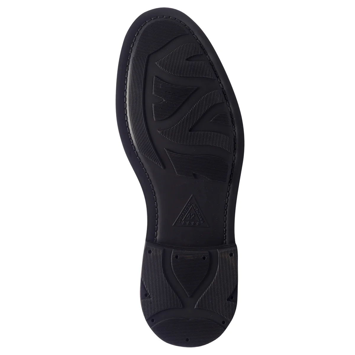 Stringate casual nere in pelle da uomo con dettagli brogue Primopiano - Image 4