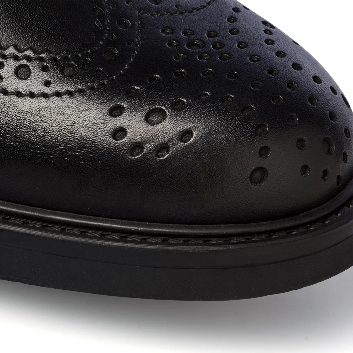 Stringate casual nere in pelle da uomo con dettagli brogue Romeo Gigli - Image 11