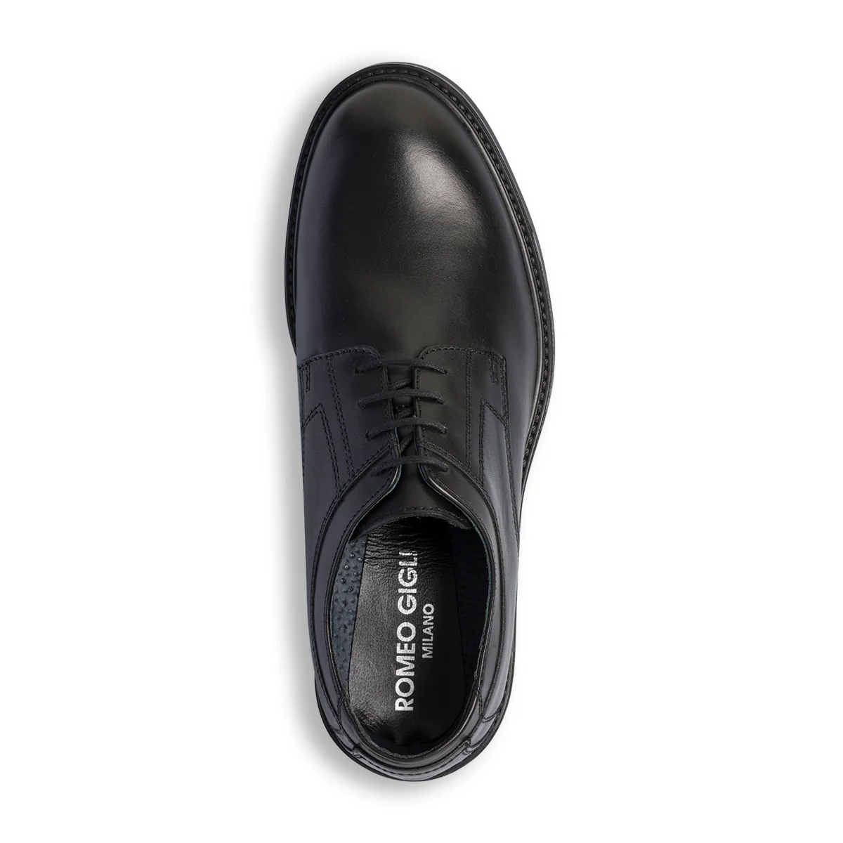 Stringate casual nere in pelle da uomo Romeo Gigli - Image 14