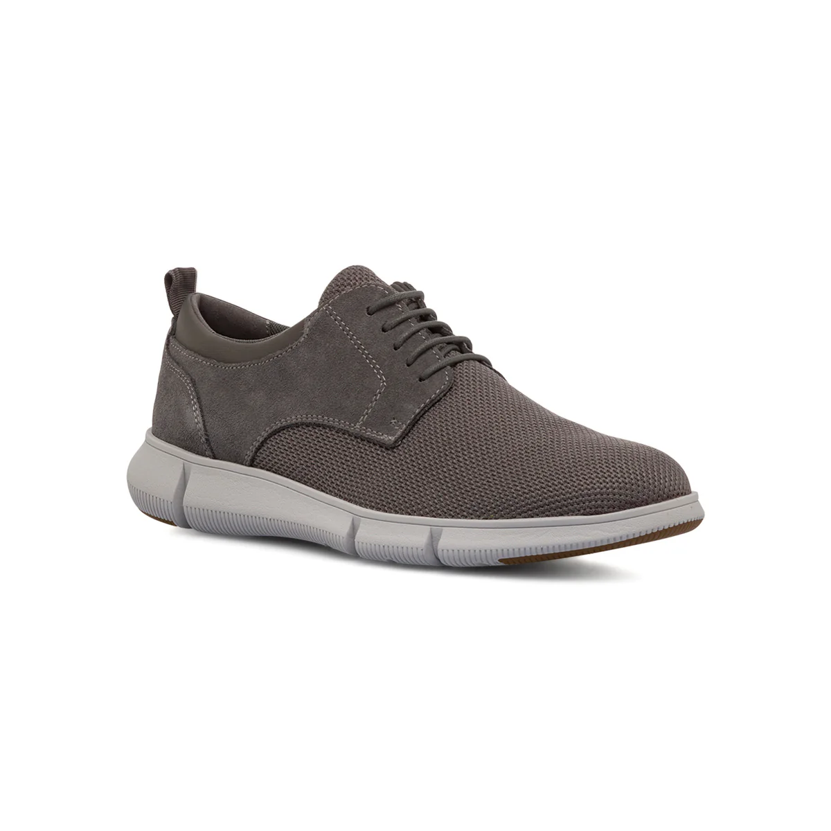Stringate casual traspiranti grigie in pelle da uomo Geox Adacter - Image 2