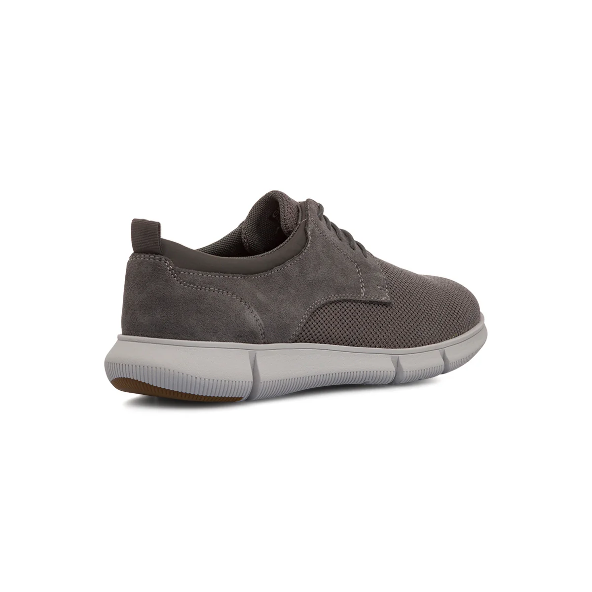 Stringate casual traspiranti grigie in pelle da uomo Geox Adacter - Image 3