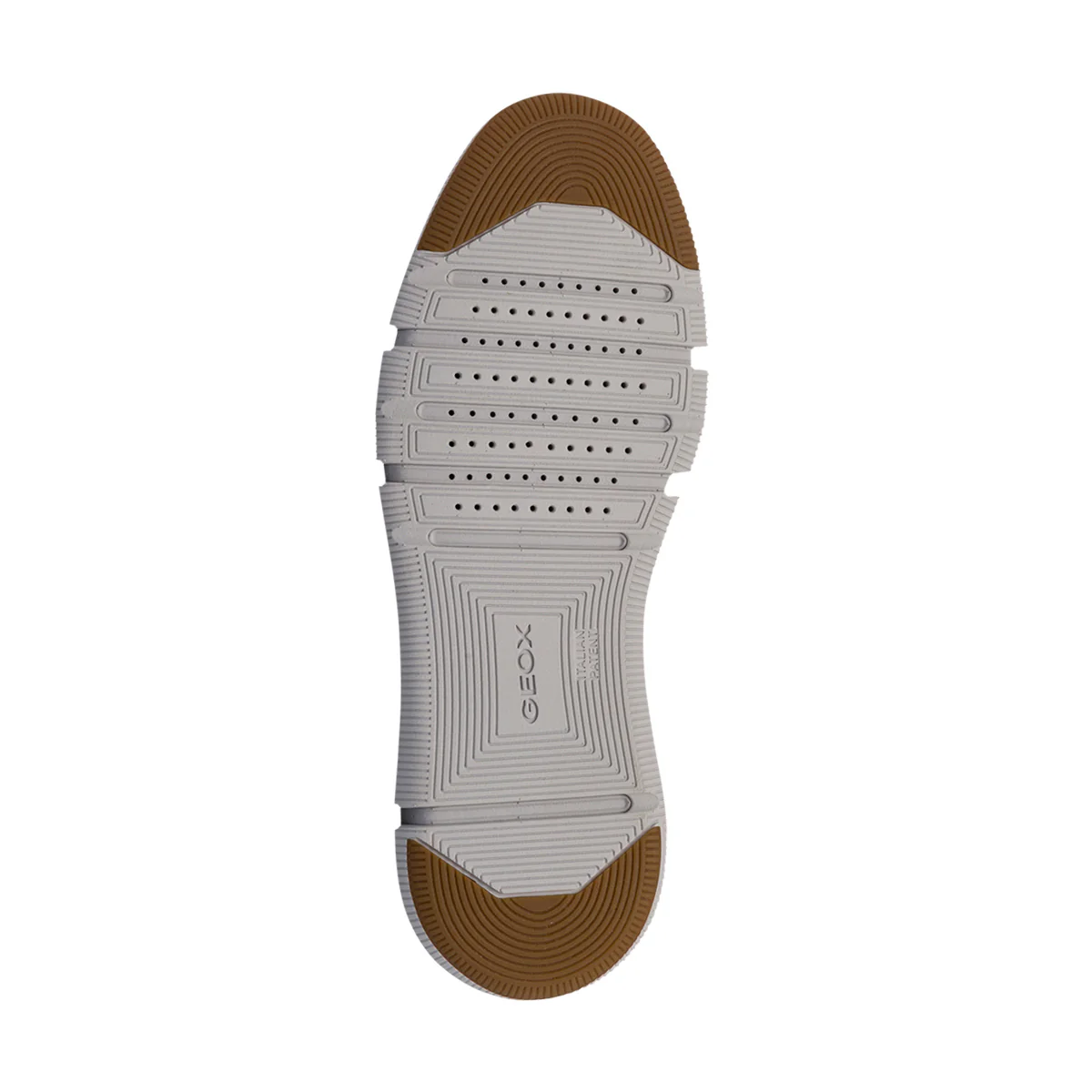 Stringate casual traspiranti grigie in pelle da uomo Geox Adacter - Image 4