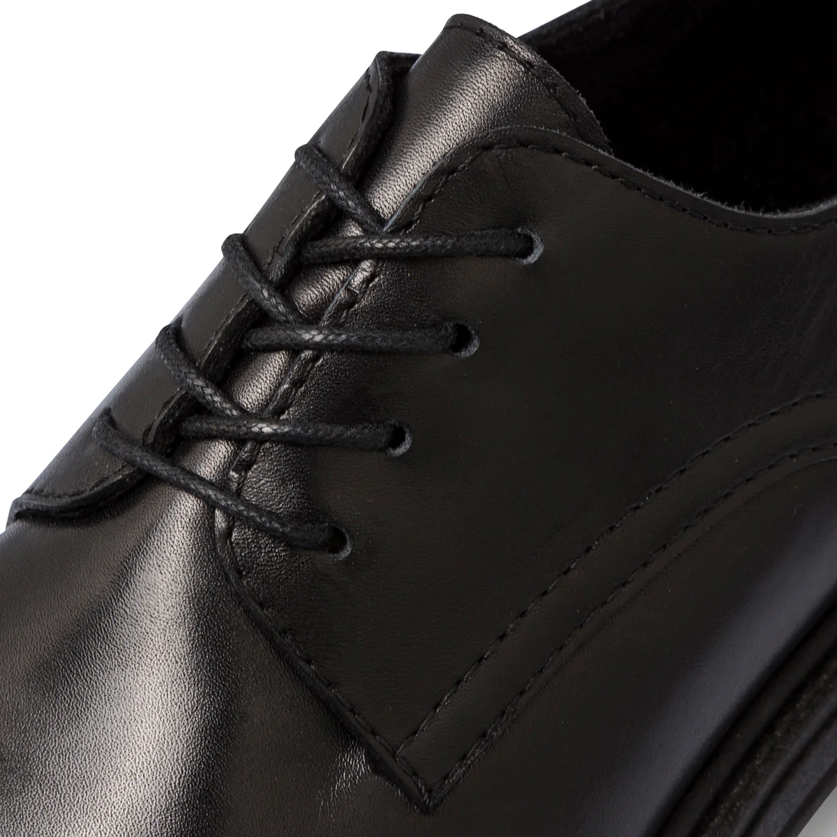 Stringate da donna nere in pelle con allacciatura derby Primopiano - Image 4