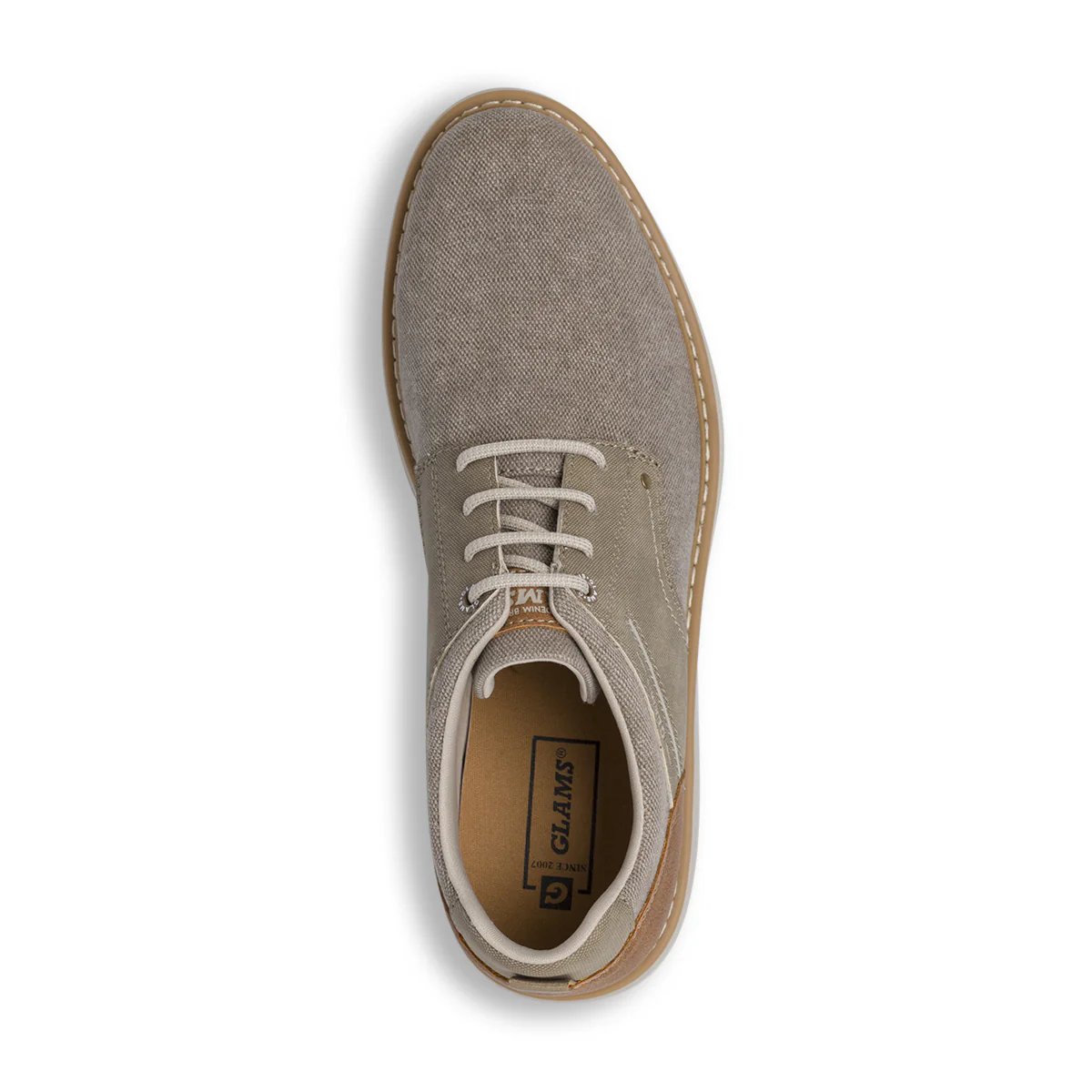 Stringate da Uomo beige con dettaglio effetto scamosciato Glams - Image 5