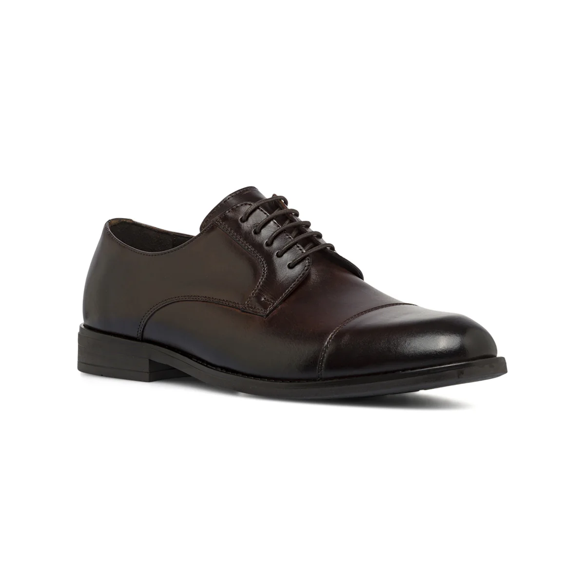 Stringate da uomo marroni in pelle con allacciature Derby La Cuoieria - Image 2