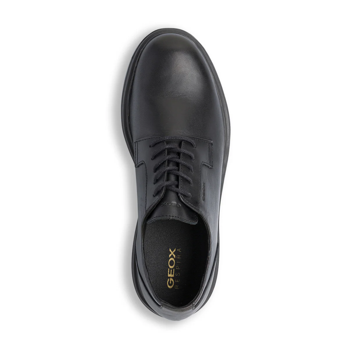 Stringate derby nere da uomo in pelle con suola traspirante Geox - Image 6