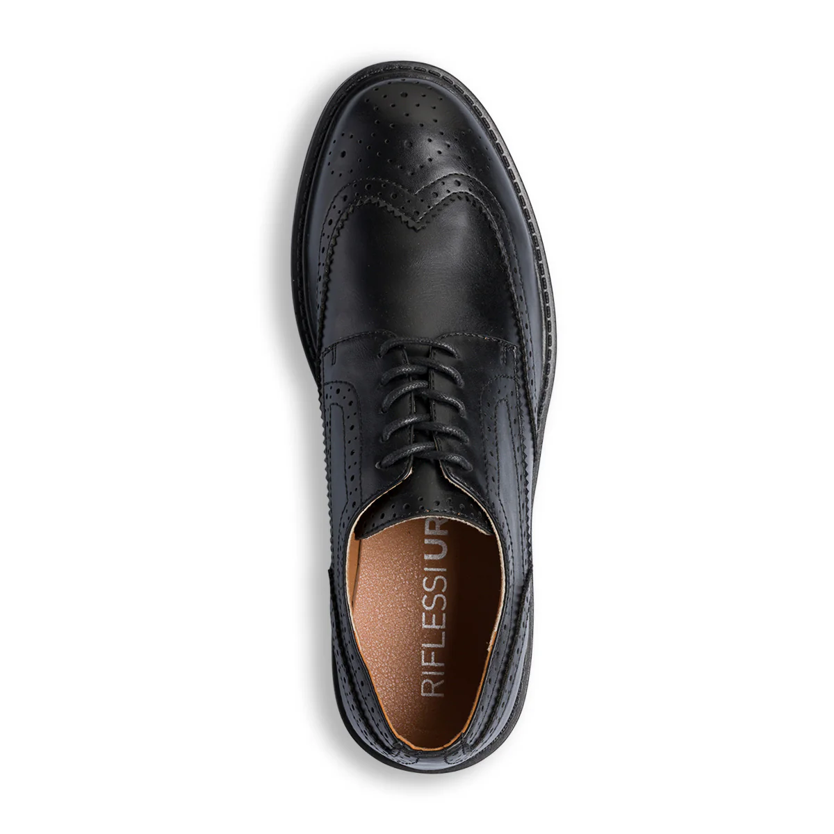 Stringate derby da uomo nere con dettagli brogue Riflessi Urbani - Image 5