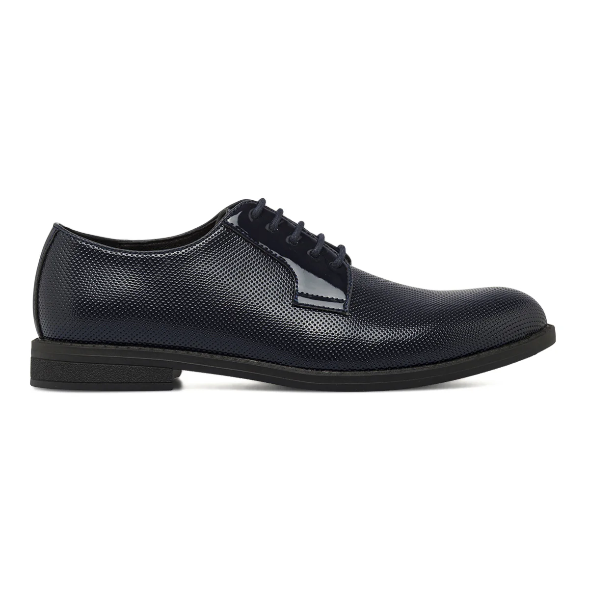 Stringate derby da uomo blu con texture traforata Riflessi Urbani