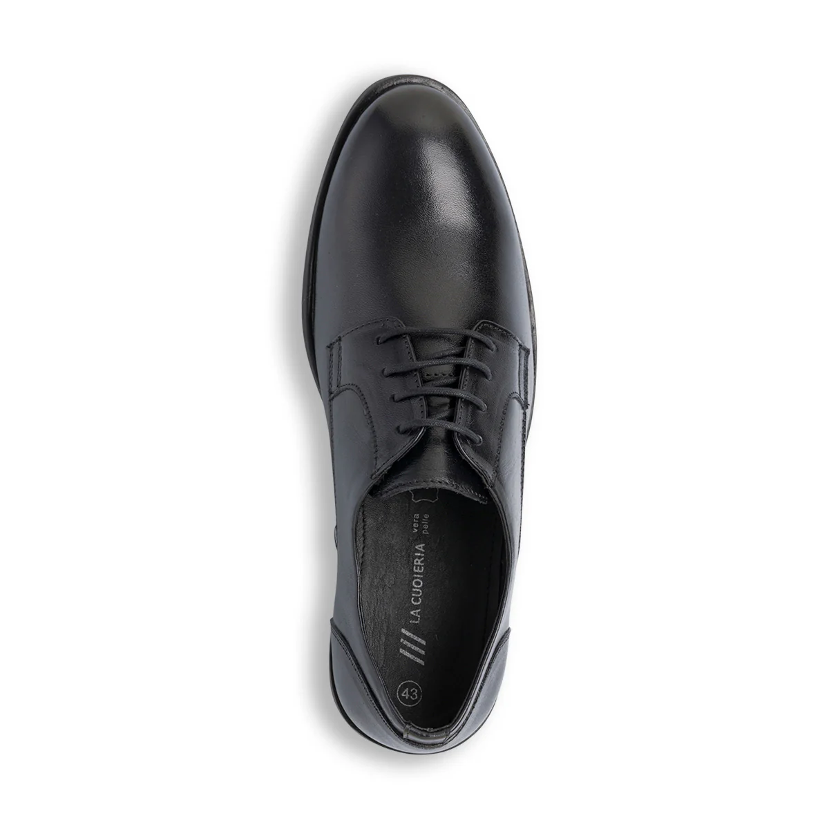 Stringate derby eleganti da uomo nere in pelle La Cuoieria - Image 3