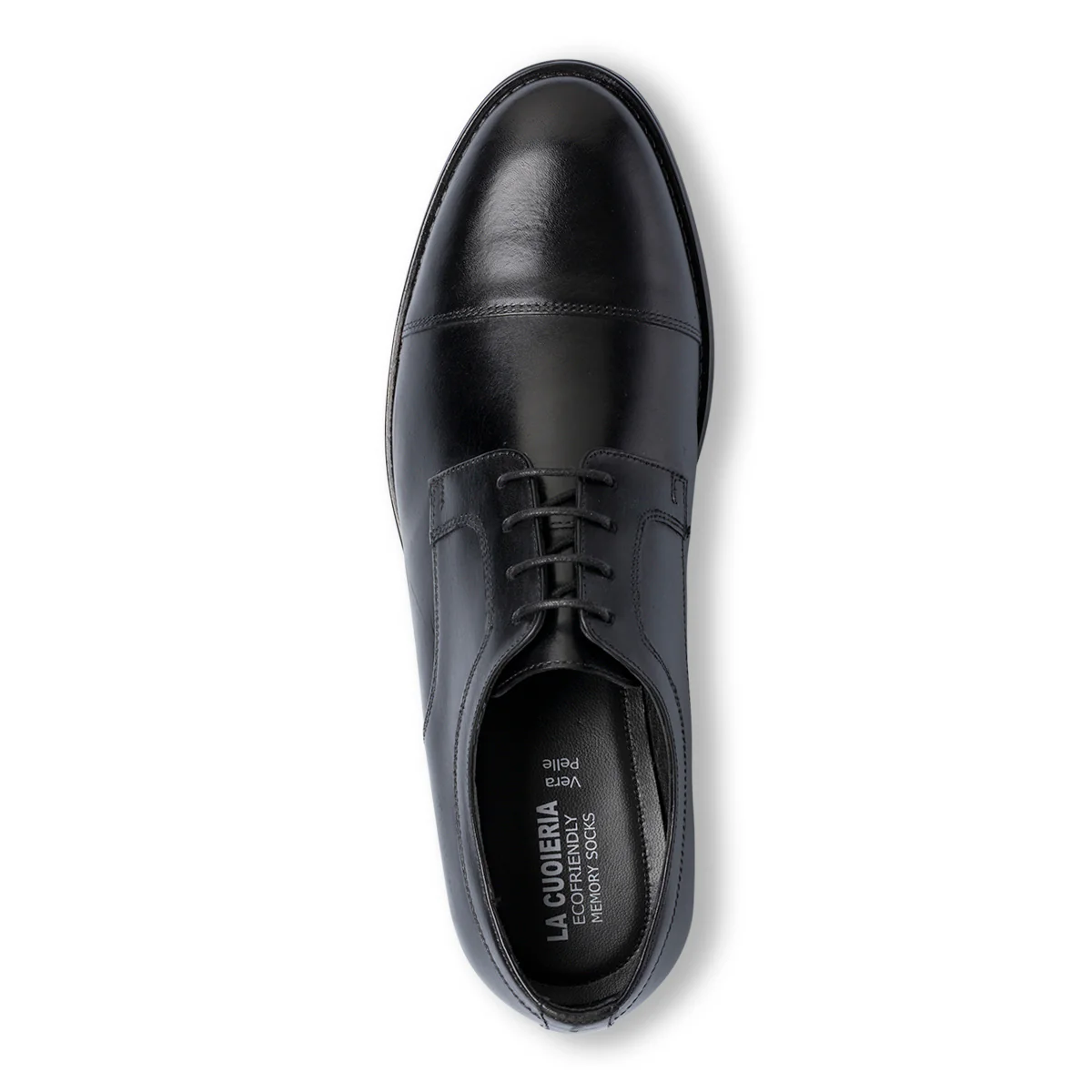 Stringate derby eleganti da uomo nere in pelle La Cuoieria - Image 5