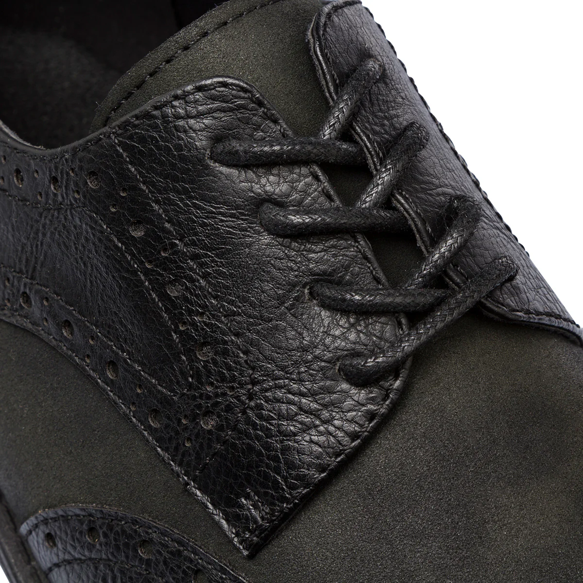 Stringate derby eleganti da uomo nere con dettagli brogue Riflessi Urbani - Image 4