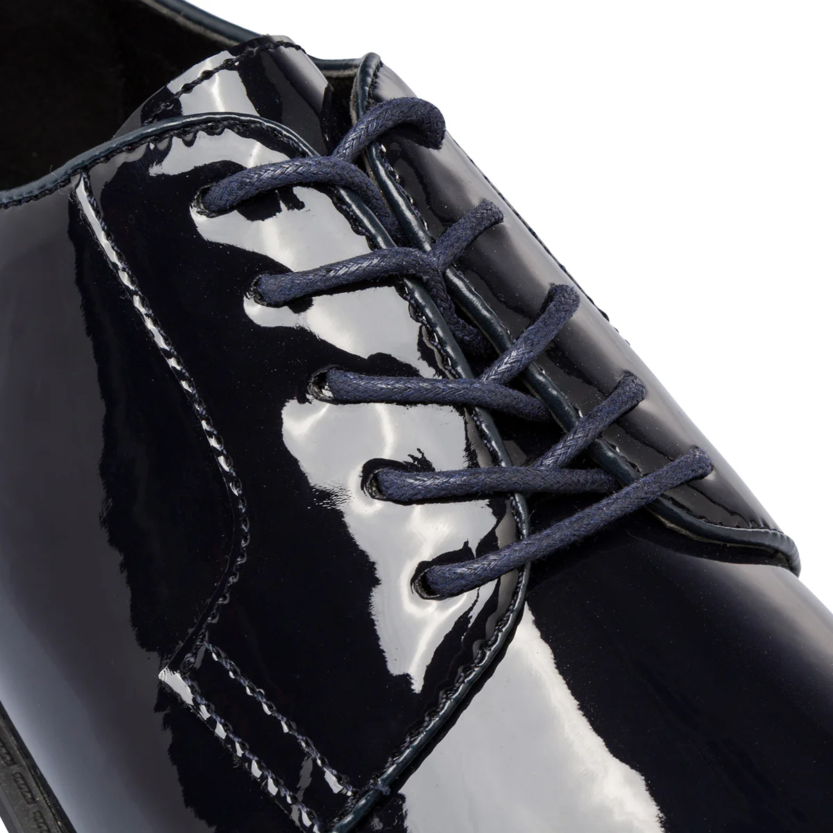 Stringate derby eleganti Blu Navy effetto vernice da uomo Riflessi Urbani - Image 5