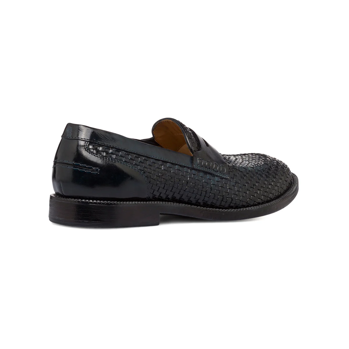 Stringate eleganti blu navy in pelle lavorata da uomo La Cuoieria - Image 3