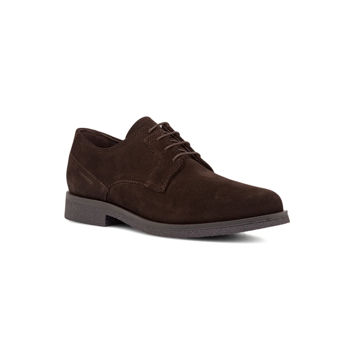 Stringate eleganti marroni derby da uomo in pelle scamosciata Geox - Image 2
