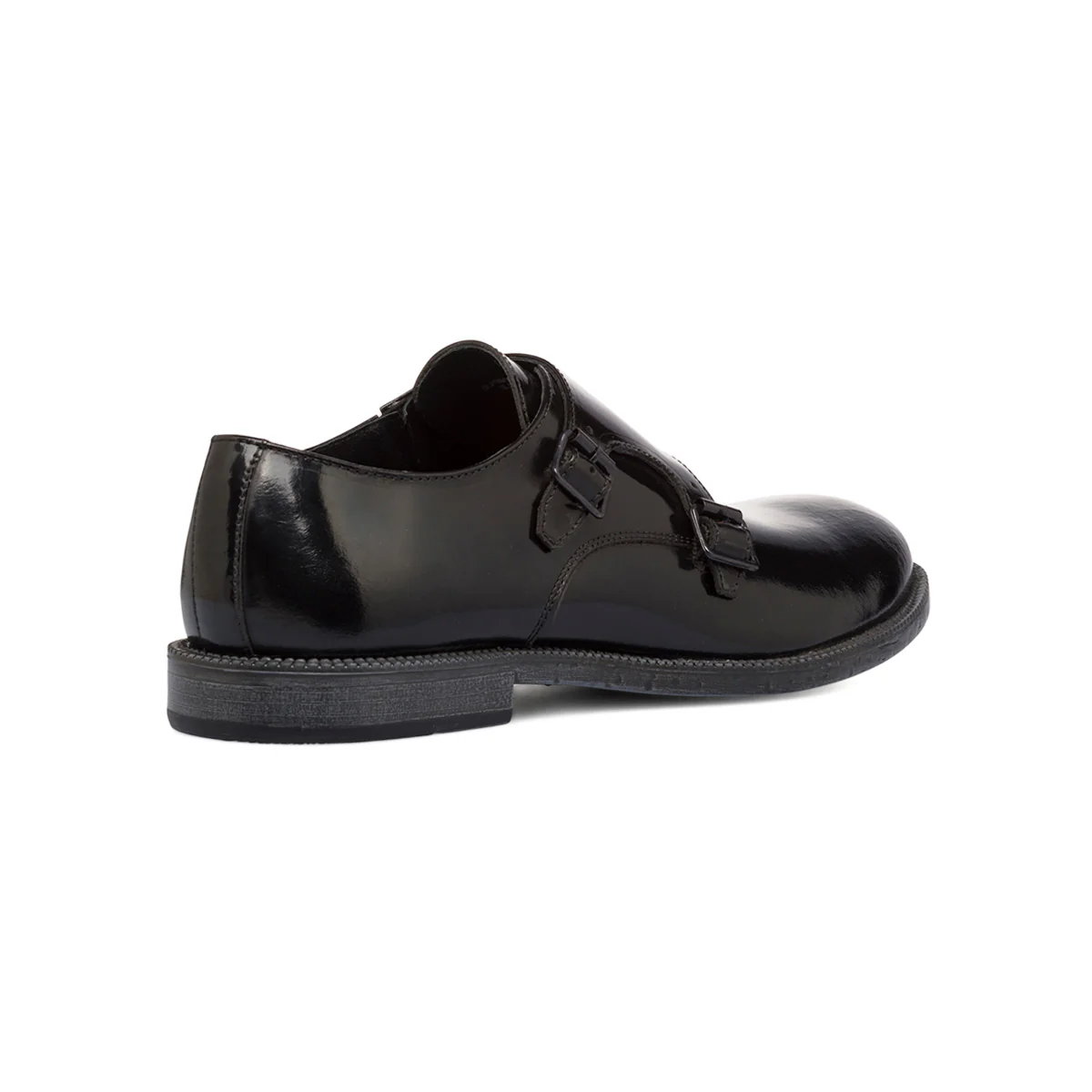 Stringate eleganti monk-strap nere in pelle da uomo La Cuoieria - Image 3